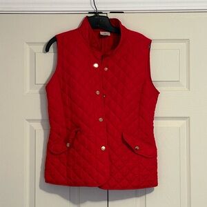 Red Puffer Vest, Like New